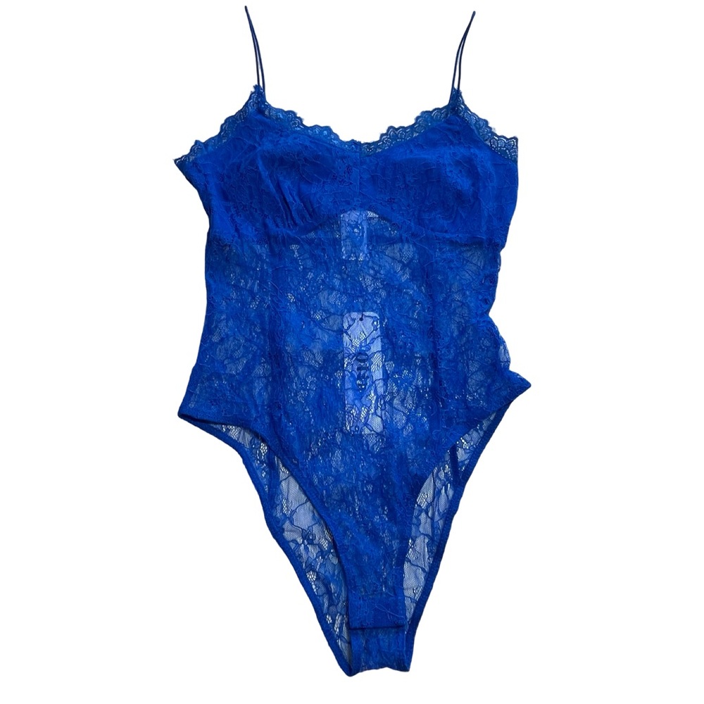 NWT Olia Lace Bodysuit Size XS Blue
